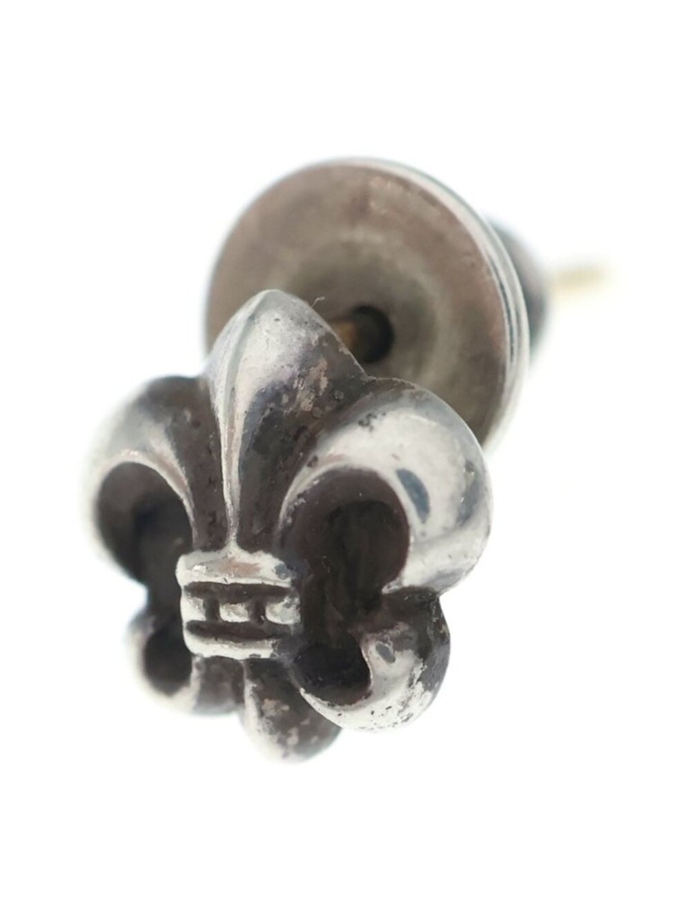 Chrome Hearts Co Bs Flr Bs Flare Stud Earrings Silver